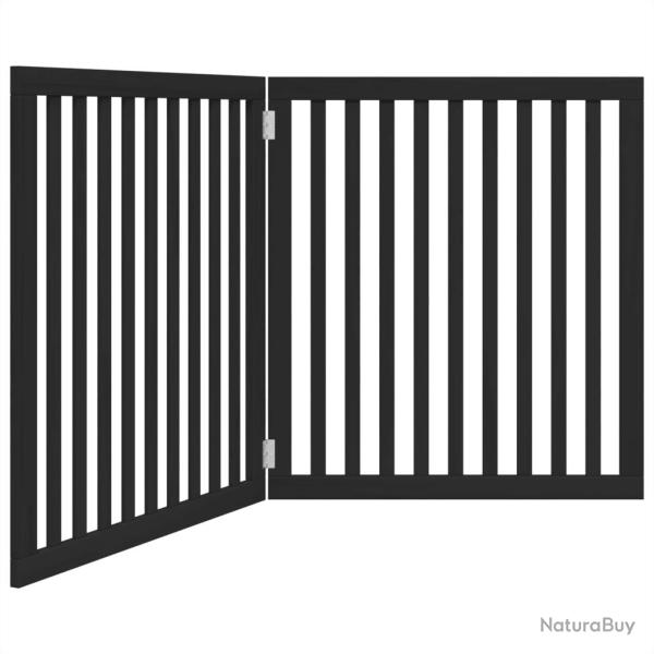 Barri�re de s�curit� pour chien animaux de compagnie 80 x 90 x 2 cm pliable 2 panneaux bois de peup