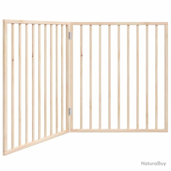 Barri�re de s�curit� pour chien animaux de compagnie pliable 2 panneaux 160 cm bois de peuplier mar