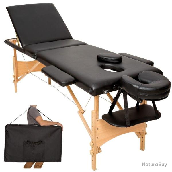 Table de massage noire 3 zones avec sac de transport 08_0000467