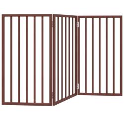 Barri&egrave;re de s&eacute;curit&eacute; pour chien animaux de compagnie pliable 3 panneaux 150 cm bois de peuplier mar
