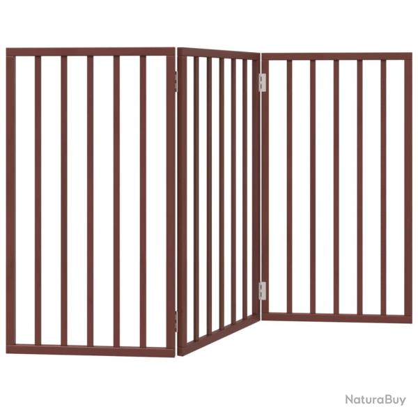 Barri�re de s�curit� pour chien animaux de compagnie pliable 3 panneaux 150 cm bois de peuplier mar