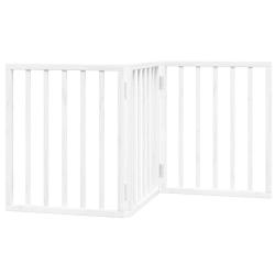 Barri&egrave;re de s&eacute;curit&eacute; pour chien animaux de compagnie pliable 3 panneaux 150 cm bois de peuplier bla