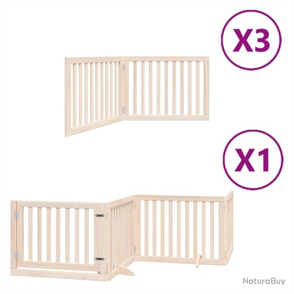 Barri�re de s�curit� pour chien animaux de compagnie porte pliable 10 panneaux bois de peuplier mar