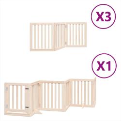 Barri&egrave;re de s&eacute;curit&eacute; pour chien animaux de compagnie porte pliable 15 panneaux bois de peuplier mar