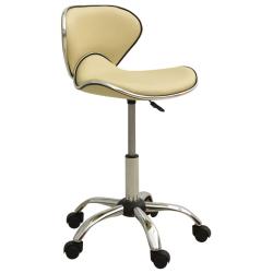 Chaise fauteuil si&egrave;ge de bureau informatique &eacute;tude similicuir cr&egrave;me 02_0024002