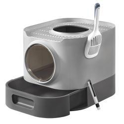 Bac &agrave; liti&egrave;re liti&egrave;re pour chat XXL avec couvercle plateau amovible pelle brosse espace pour grands