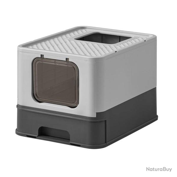 Bac � liti�re pour chat jusqu'� 15 kg pelle gris clair fonc� 12_0004057