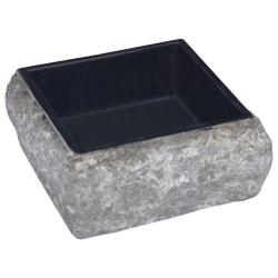 Lavabo vasque salle de bain 30 x 30 cm marbre noir 02_0002819