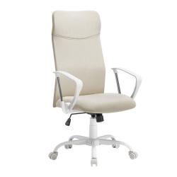 Fauteuil de bureau chaise ergonomique si&egrave;ge rembourr&eacute; pivotant en tissu hauteur r&eacute;glable m&eacute;canisme