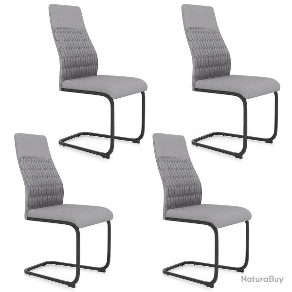 Lot de 4 chaises de salle � manger modernes 60 x 44 x 98 cm assise ergonomique design �l�gant en ti