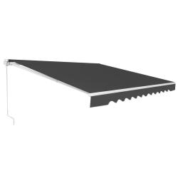 Store banne &agrave; manivelle auvent r&eacute;tractable 400 x 250 cm protection solaire angle ajustable moderne
