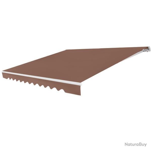 Store banne r�tractable 3,6 x 3 m protection solaire r�glable 5-35� style moderne en aluminium marr