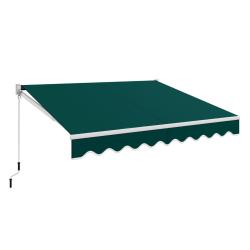 Store banne auvent r&eacute;tractable 295 x 250 cm angle ajustable 40&deg;-100&deg; installation facile en alumini