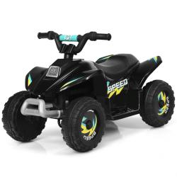 Quad buggy &eacute;lectrique pour enfant 73 x 40 x 44,5 cm marche avant/arri&egrave;re design adapt&eacute; en PP noir 2