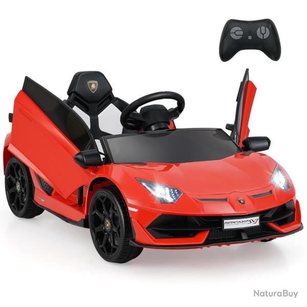 Lot de voiture �lectrique enfant 107 x 64 x 46 cm avec t�l�commande s�curit� 2 vitesses design lamb