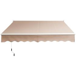 Store banne r&eacute;tractable pour balcon 245 x 200 cm angle ajustable 40-100&deg; pratique et durable en alu