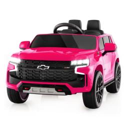 Voiture &eacute;lectrique pour enfants 68 x 104 x 53 cm avec t&eacute;l&eacute;commande et musique tendance en PP rose 2