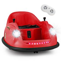 Auto-tamponneuse &eacute;lectrique 76 x 58 x 39 cm pour enfants avec t&eacute;l&eacute;commande et lumi&egrave;res led en PP ro