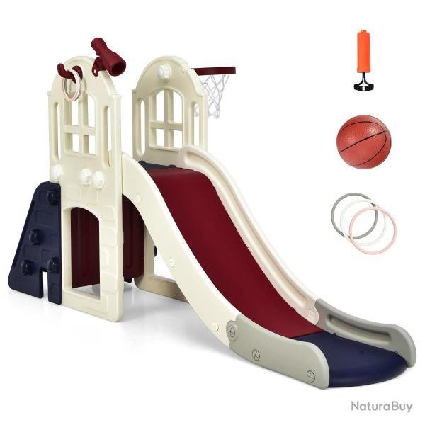 Toboggan 6 en 1 189,5 x 83 x 98 cm glisse s�curis�e et amusante ambiance cosy en PEHD multicolore 2