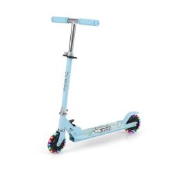 Trottinette enfant pliable 66 x 33 x 80 cm 3 hauteurs r&eacute;glables roues clignotantes style moderne en