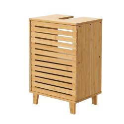 Meuble sous lavabo salle de bain rangement design Iveland bambou 60 x 40 x 30 cm naturel 03_0009980