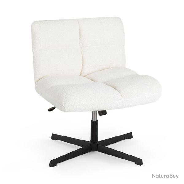 Chaise de bureau � pieds crois�s 73 x 64 x 78-92 cm assise large r�glable 360� design contemporain