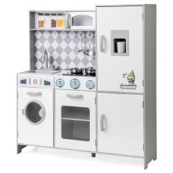 Cuisine de jeu pour enfants 91 x 30 x 102 cm avec effets sonores et lumineux design en MDF blanc 20