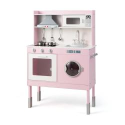 Cuisine enfants lot de 1 hauteur r&eacute;glable 71 x 29 x 101 cm exp&eacute;rience culinaire moderne en MDF rose