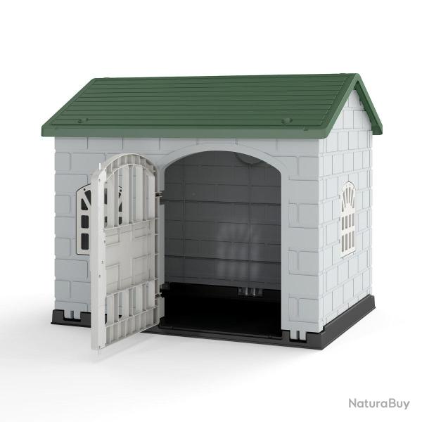 Niche pour chien ou autre animal 75 x 58 x 65 cm avec porte verrouillable 3 fen�tres ambiance cosy