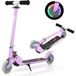 Trottinette enfant pliable 70 x 31 x 63-86,5 cm avec roues clignotantes ambiant cosy en aluminium v