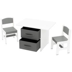 Table enfant avec 2 chaises 71 x 48 x 50 cm centre d'activit&eacute;s ergonomique design moderne en MDF gr