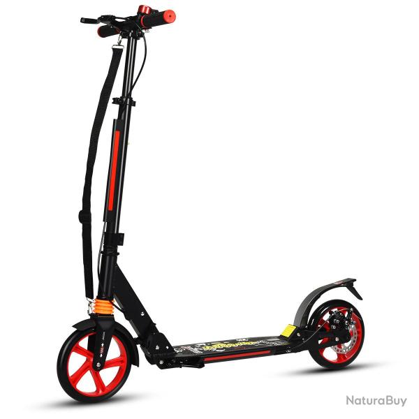 Trottinette pliable 95 x 37 x 101 cm 3 hauteurs ajustables pour enfants design l�ger en alliage d'a