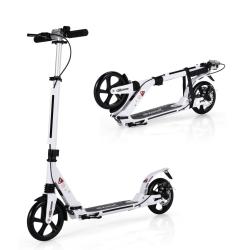 Trottinette pliable 95 x 37 x 101 cm 3 hauteurs ajustables avec roues durables en alliage d'alumini