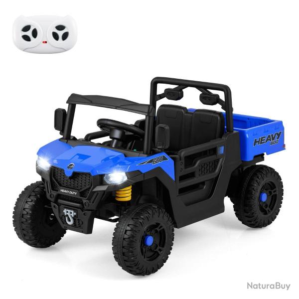 Camion benne �lectrique 106 x 60 x 59 cm avec t�l�commande et musique style ludique en PP bleu mari