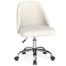 Chaise de bureau r&eacute;glable pivotante 60 x 60 x 74-83 cm confort rembourr&eacute; gain de place design minim