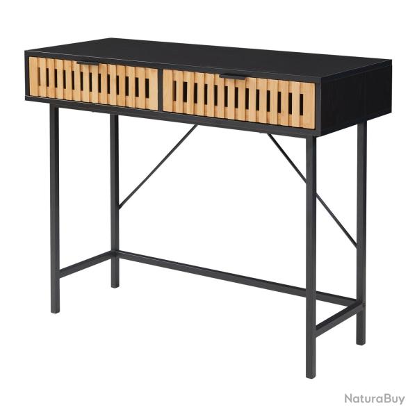 Table console 100 x 40 x 75 cm noir naturel 03_0010880