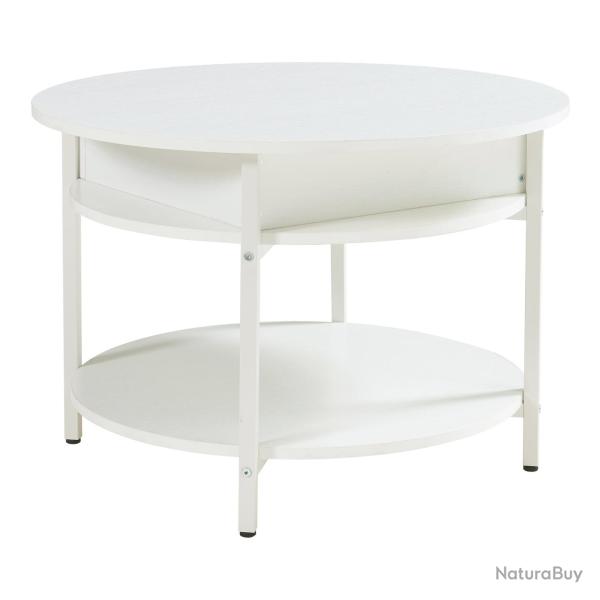 Table basse console d'appoint avec surface relevable blanc 03_0010797