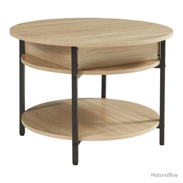 Table basse console d'appoint avec surface relevable effet ch�ne 03_0010798