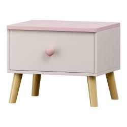 Table de chevet table de nuit commode meuble de rangement pour enfant 31 x 38 x 30 cm blanc rose 03