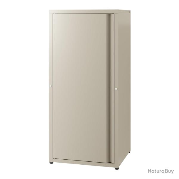 Armoire �tag�re meuble de rangement m�tallique acier 88 x 40 x 35 cm camel 03_0008903