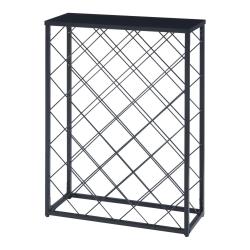 Casier &agrave; vin pour 25 bouteilles acier 72 x 53 x 20 cm noir mat 03_0009194