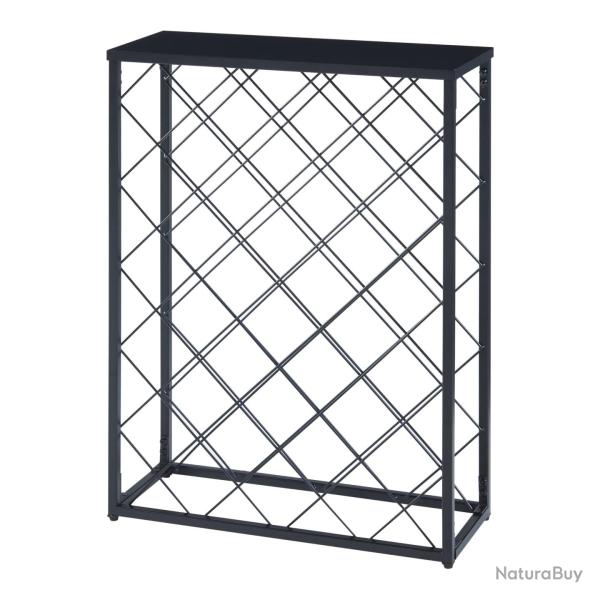 Casier � vin pour 25 bouteilles acier 72 x 53 x 20 cm noir mat 03_0009194