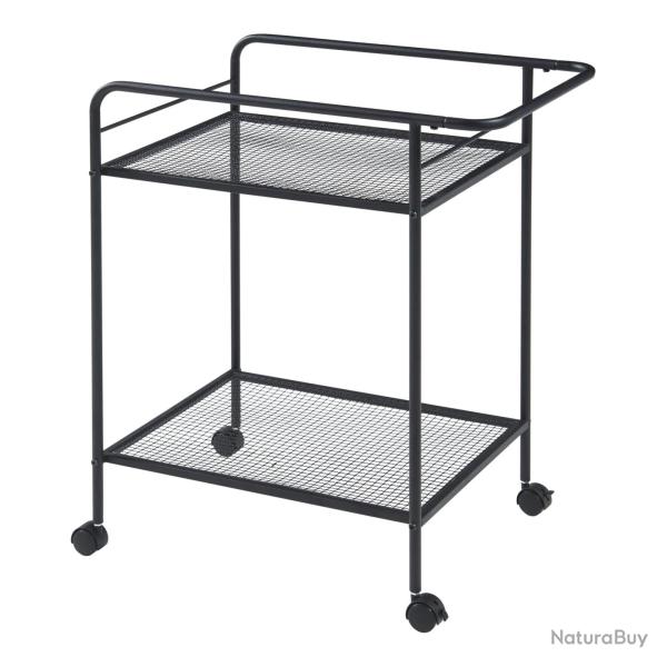 Chariot de service desserte cuisine salon meuble de rangement Hole avec 2 �tag�res 72 x 62 x 45 cm