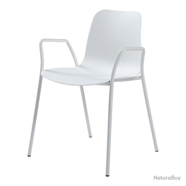 Chaise de salle � manger 80 x 58 x 52 cm blanc 03_0009204