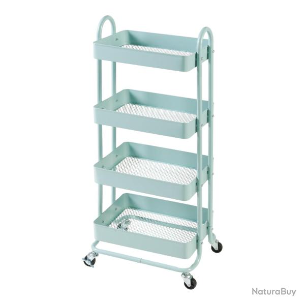 Chariot de service desserte cuisine salon meuble de rangement � 4 paniers acier 104 x 46 x 35 cm ve