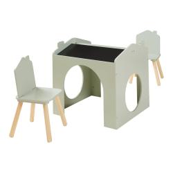 Ensemble de table de dessin et 2 chaises pour enfants vert menthe 03_0009446