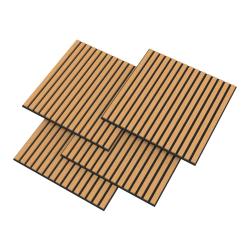 Lot de 12 panneaux acoustiques 4,32 m&sup2; effet ch&ecirc;ne fonc&eacute; 03_0009560