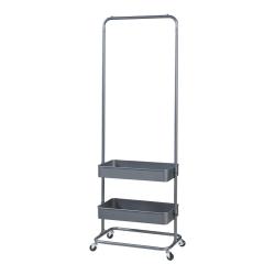 Portant &agrave; v&ecirc;tements portemanteau porte-v&ecirc;tements penderie dressing ouvert 175 x 58 x 36 cm gris fon