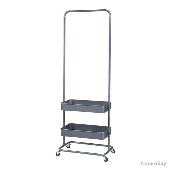 Portant � v�tements portemanteau porte-v�tements penderie dressing ouvert 175 x 58 x 36 cm gris fon