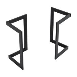 Set de 2 pieds de table 72 x 40 x 39 cm acier noir 03_0010589